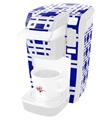 Decal Style Vinyl Skin compatible with Keurig K10 / K15 Mini Plus Coffee Makers Boxed Royal Blue (KEURIG NOT INCLUDED)
