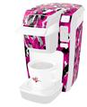 Decal Style Vinyl Skin compatible with Keurig K10 / K15 Mini Plus Coffee Makers WraptorCamo Digital Camo Hot Pink (KEURIG NOT INCLUDED)