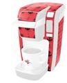 Decal Style Vinyl Skin compatible with Keurig K10 / K15 Mini Plus Coffee Makers Nautical Anchors Away 02 Coral (KEURIG NOT INCLUDED)