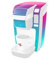 Decal Style Vinyl Skin compatible with Keurig K10 / K15 Mini Plus Coffee Makers Smooth Fades Neon Teal Hot Pink (KEURIG NOT INCLUDED)