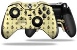 Nautical Anchors Away 02 Yellow Sunshine - Decal Style Skin fits Microsoft XBOX One ELITE Wireless Controller