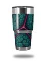 Skin Decal Wrap compatible with Yeti Tumbler Rambler 30 oz Linear Cosmos Teal (TUMBLER NOT INCLUDED)