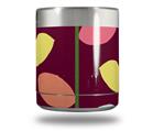 Skin Decal Wrap for Yeti Rambler Lowball - Plain Leaves On Burgundy