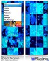 iPod Nano 4G Skin - Blue Star Checkers