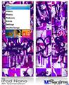 iPod Nano 4G Skin - Purple Checker Graffiti