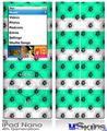 iPod Nano 4G Skin - Kearas Daisies Stripe Sea Foam