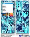 iPod Nano 4G Skin - Scene Kid Sketches Blue