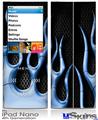 iPod Nano 4G Skin - Metal Flames Blue