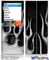 iPod Nano 4G Skin - Metal Flames Chrome