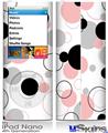 iPod Nano 4G Skin - Lots of Dots Pink on White