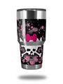 WraptorSkinz Skin Wrap compatible with RTIC 30oz ORIGINAL 2017 AND OLDER Tumblers Scene Skull Splatter (TUMBLER NOT INCLUDED)