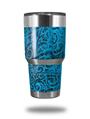 WraptorSkinz Skin Wrap compatible with RTIC 30oz ORIGINAL 2017 AND OLDER Tumblers Folder Doodles Blue Medium (TUMBLER NOT INCLUDED)