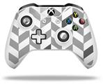 WraptorSkinz Decal Skin Wrap Set works with 2016 and newer XBOX One S / X Controller Chevrons Gray And Charcoal (CONTROLLER NOT INCLUDED)