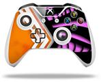 WraptorSkinz Decal Skin Wrap Set works with 2016 and newer XBOX One S / X Controller Black Waves Orange Hot Pink (CONTROLLER NOT INCLUDED)