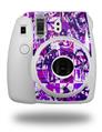 WraptorSkinz Skin Decal Wrap compatible with Fujifilm Mini 8 Camera Purple Checker Graffiti (CAMERA NOT INCLUDED)