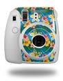 WraptorSkinz Skin Decal Wrap compatible with Fujifilm Mini 8 Camera Beach Flowers 02 Blue Medium (CAMERA NOT INCLUDED)