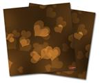 WraptorSkinz Vinyl Craft Cutter Designer 12x12 Sheets Bokeh Hearts Orange - 2 Pack