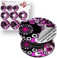 Decal Style Vinyl Skin Wrap 3 Pack for PopSockets Pink Star Splatter (POPSOCKET NOT INCLUDED)