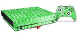 Skin Wrap for XBOX One X Console and Controller Skull And Crossbones Pattern Green