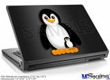 Laptop Skin (Medium) - Penguins on Black