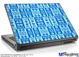 Laptop Skin (Medium) - Skull And Crossbones Pattern Blue