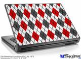 Laptop Skin (Medium) - Argyle Red and Gray