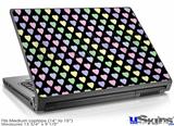 Laptop Skin (Medium) - Pastel Hearts on Black