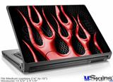 Laptop Skin (Medium) - Metal Flames Red