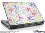 Laptop Skin (Medium) - Kearas Flowers on White