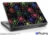 Laptop Skin (Medium) - Kearas Flowers on Black