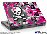 Laptop Skin (Medium) - Girly Pink Bow Skull