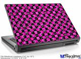 Laptop Skin (Medium) - Skull Crossbones Checkerboard