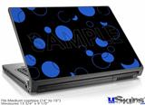 Laptop Skin (Medium) - Lots of Dots Blue on Black