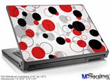 Laptop Skin (Medium) - Lots of Dots Red on White