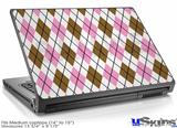 Laptop Skin (Medium) - Argyle Pink and Brown