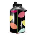 Skin Decal Wrap for 2017 RTIC One Gallon Jug Plain Leaves On Black (Jug NOT INCLUDED) by WraptorSkinz