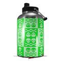 Skin Decal Wrap for 2017 RTIC One Gallon Jug Skull And Crossbones Pattern Green (Jug NOT INCLUDED) by WraptorSkinz
