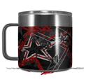 Skin Decal Wrap for Yeti Coffee Mug 14oz Baja 0003 Red Dark - 14 oz CUP NOT INCLUDED by WraptorSkinz