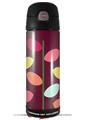 Skin Decal Wrap for Thermos Funtainer 16oz Bottle Plain Leaves On Burgundy (BOTTLE NOT INCLUDED) by WraptorSkinz