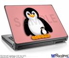 Laptop Skin (Small) - Penguins on Pink