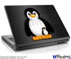 Laptop Skin (Small) - Penguins on Black