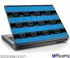 Laptop Skin (Small) - Skull Stripes Blue