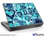 Laptop Skin (Small) - Scene Kid Sketches Blue