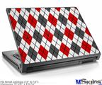 Laptop Skin (Small) - Argyle Red and Gray