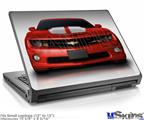 Laptop Skin (Small) - 2010 Chevy Camaro Victory Red - White Stripes