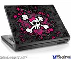 Laptop Skin (Small) - Girly Skull Bones