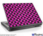 Laptop Skin (Small) - Skull Crossbones Checkerboard