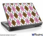 Laptop Skin (Small) - Argyle Pink and Brown