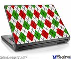 Laptop Skin (Small) - Argyle Red and Green