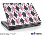 Laptop Skin (Small) - Argyle Pink and Gray